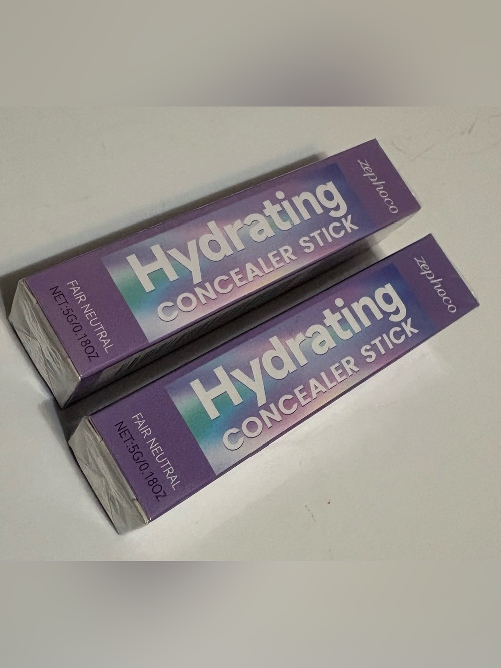 Zephoco Hydrating Concealer Stick - Fair Neutral - Lot of 2 New